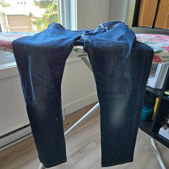 EUC mens ALLSAINTS Reed slim straight fit Indigo jeans sz 32 (W32 x L 29.75) - Picture 7 of 16